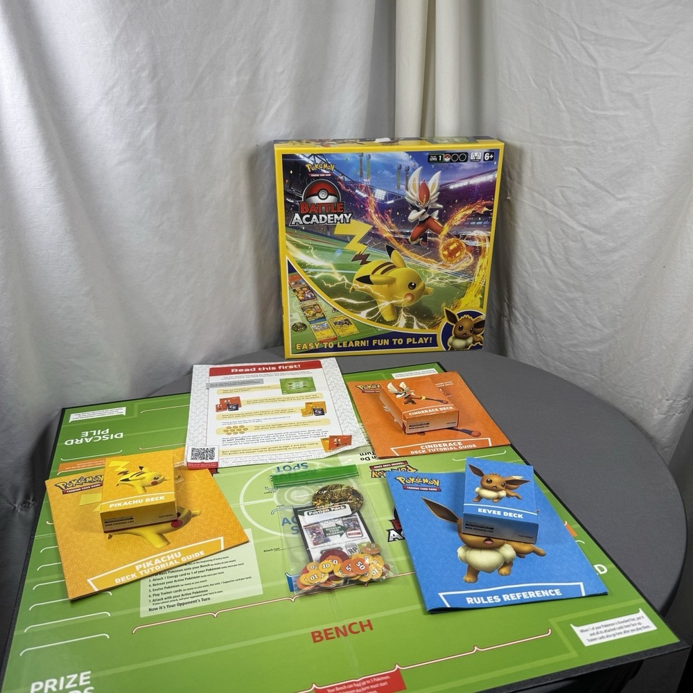 Pokemon TCG Battle Academy Board Game 2022 Starter 3 Decks 180 Cards Complete
